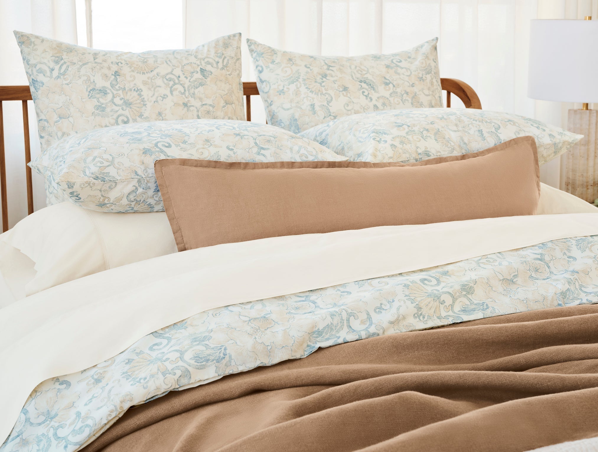 Coastal Blue Printed Textile Pillow Sham for Everyday Comfort - Image 3