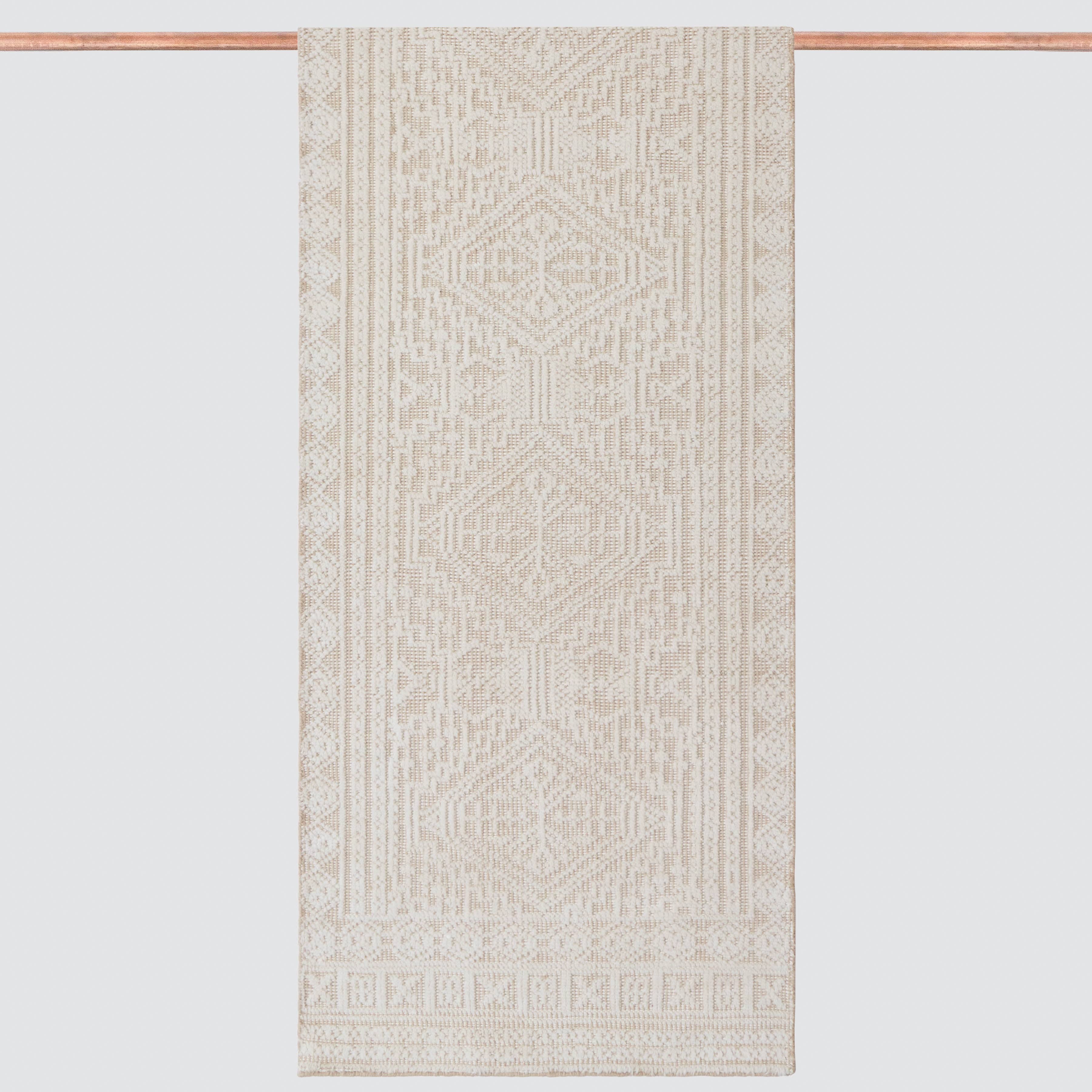 Coastal Hand-Knotted Wool Runner Rug - Image 4