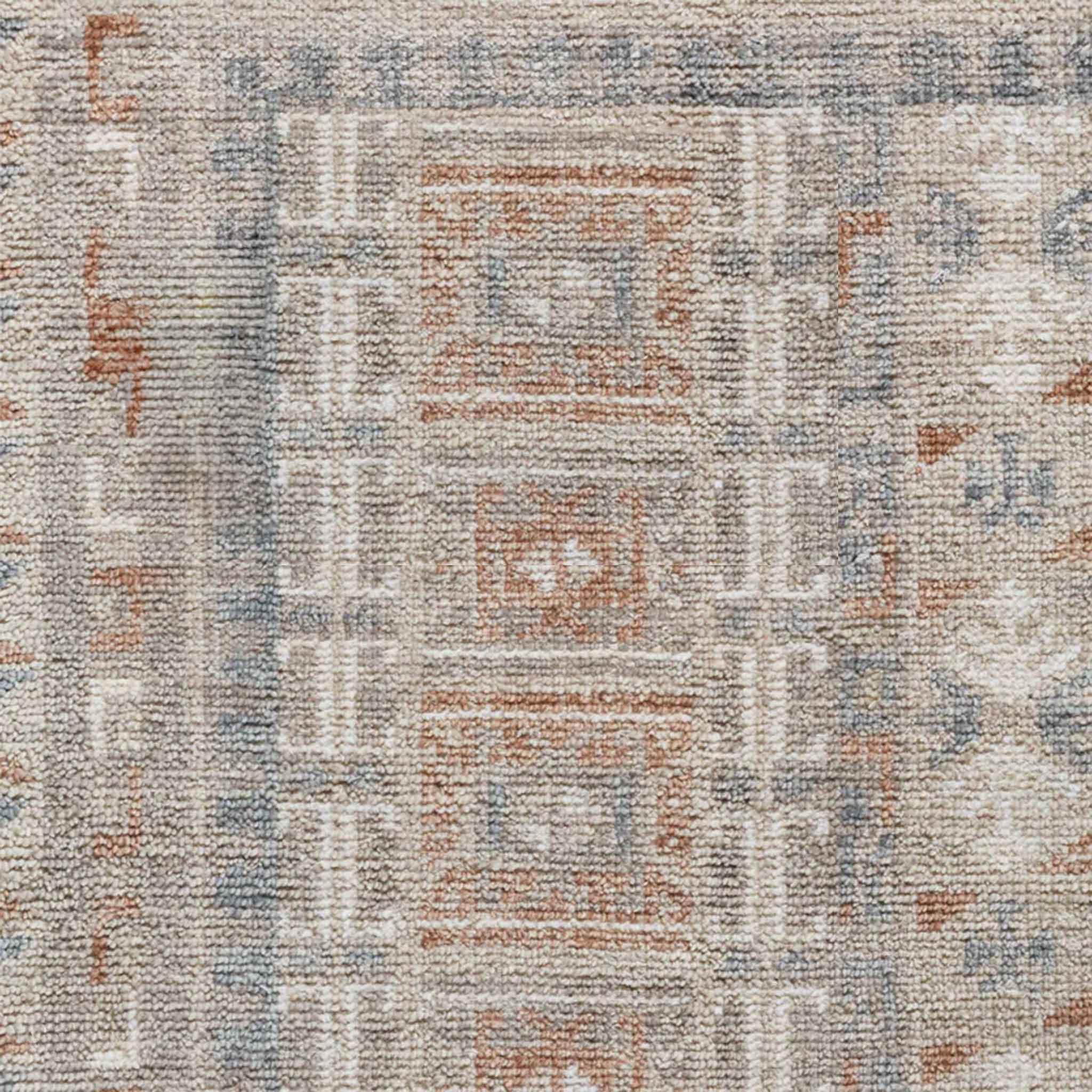 Geometric Hand-Knotted Area Rug in Wine - Image 8