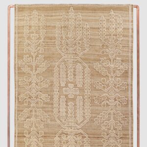 Layered Hand-Knotted Area Rug in Natural