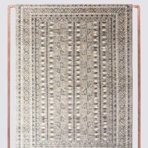 Artisan Hand-Knotted Area Rug in Charcoal