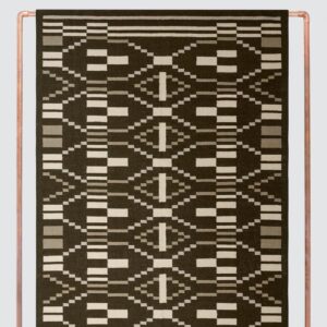 Structured Handwoven Area Rug in Olive