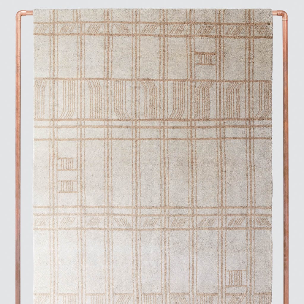Minimal Hand-Knotted Area Rug in Olive - Image 3