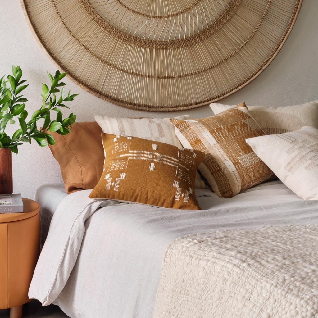 Refined Layered Woven Decorative Pillow - Image 5