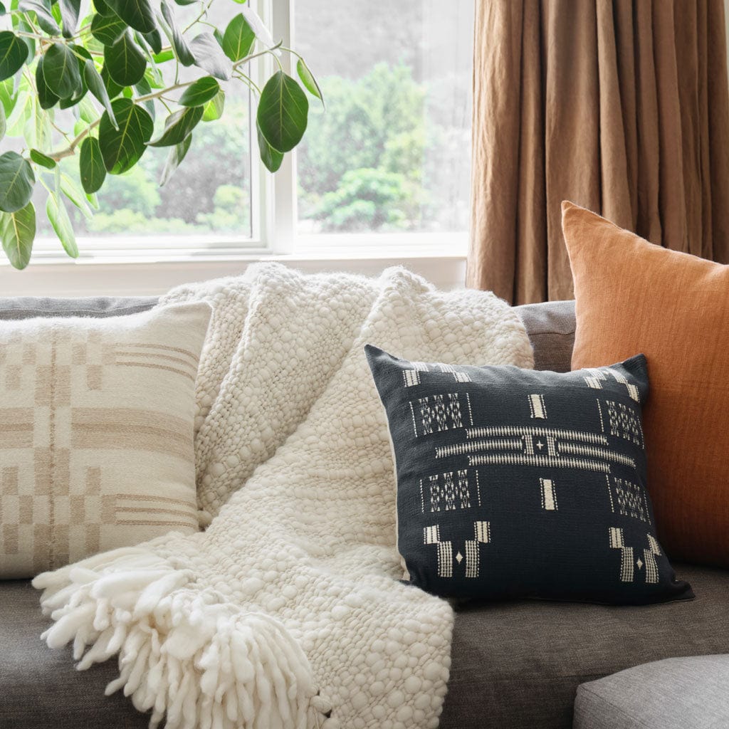 Refined Layered Woven Decorative Pillow - Image 2