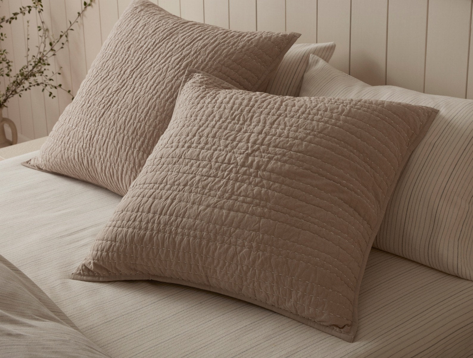 Hazel Handstitched Textile Pillow Sham for Everyday Comfort - Image 2